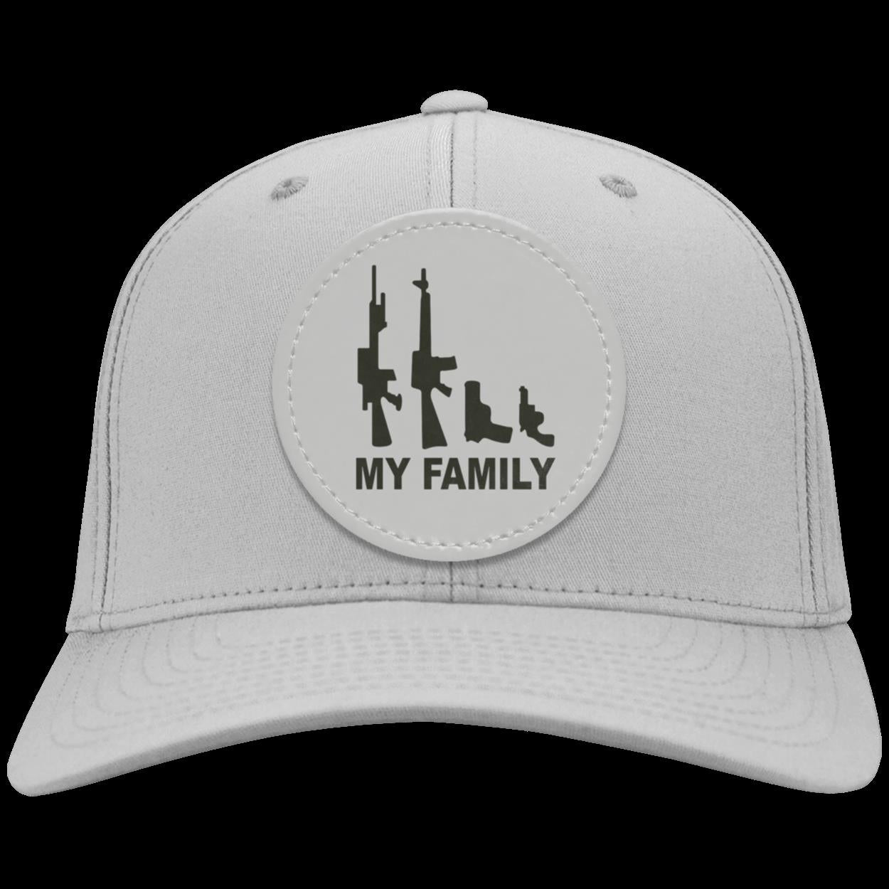 My Family Guns Twill Cap Patch | Right To Bear Arms Hat | Patriotic Cap | Second Amendment Hat | Military Man Hat | Gun Lover Ball Cap