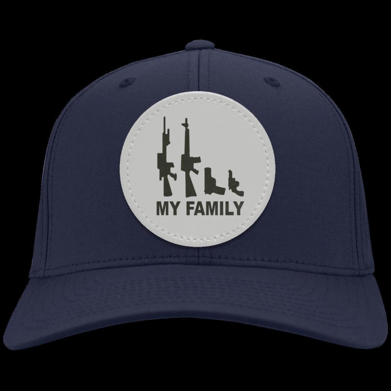 My Family Guns Twill Cap Patch | Right To Bear Arms Hat | Patriotic Cap | Second Amendment Hat | Military Man Hat | Gun Lover Ball Cap