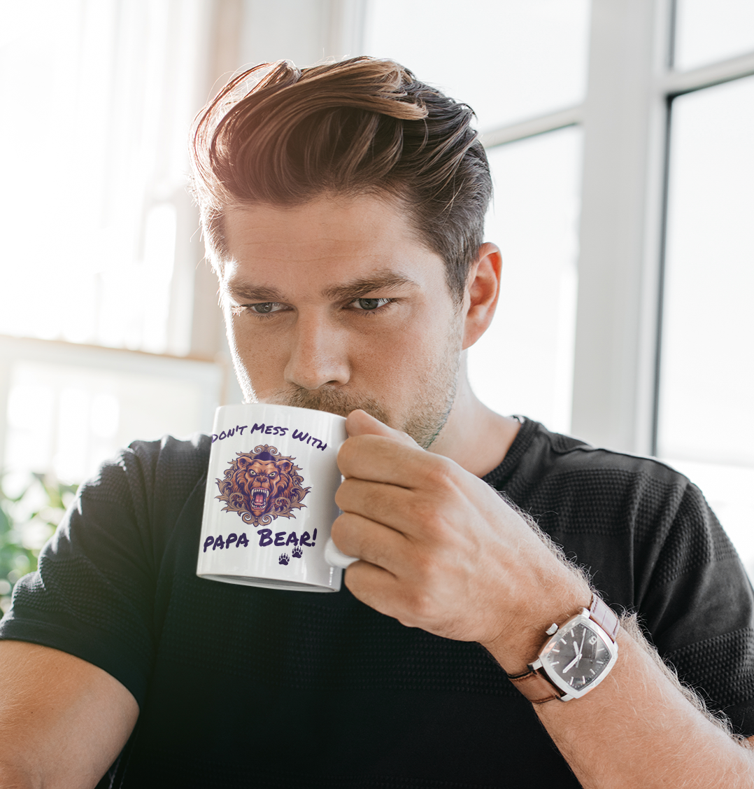 Don't Mess With Papa Bear 11oz Ceramic Coffee Mug | Dad Coffee Mug | Father's Day Mug | Papa Bear Mug