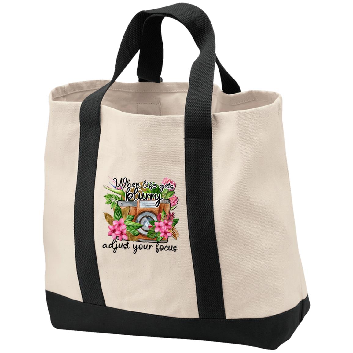 When Life is Blurry Adjust Your Focus cloth tote shopping bag