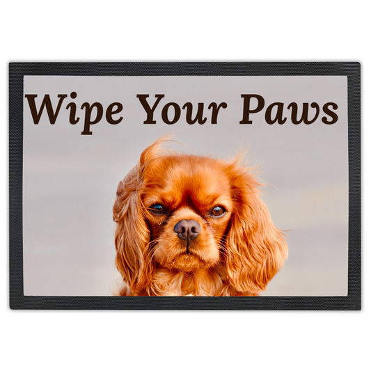 Wipe Your Paws Doormat | Spaniel Dog Doormat | Dog Lovers Welcome Mat