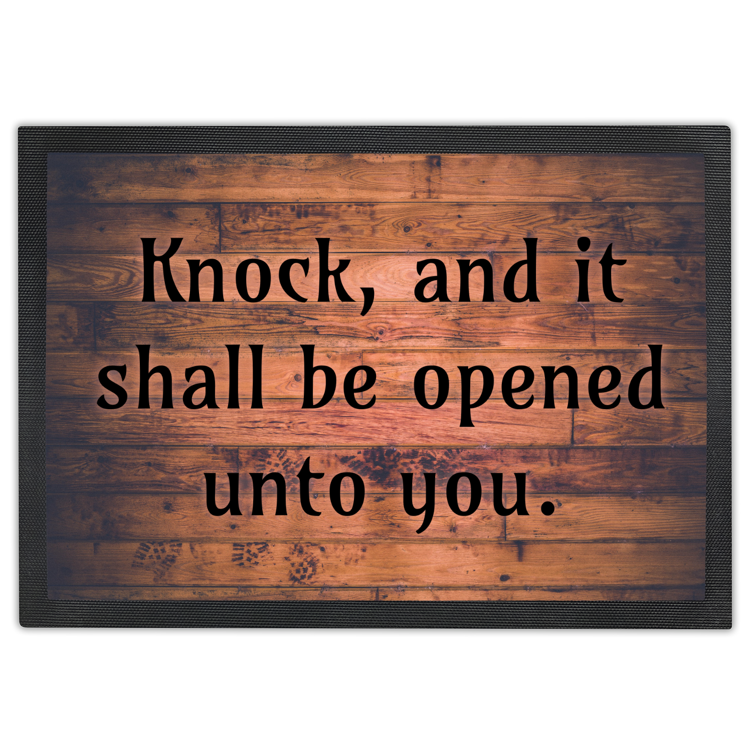 Knock And It Shall Be Opened Unto You Doormat