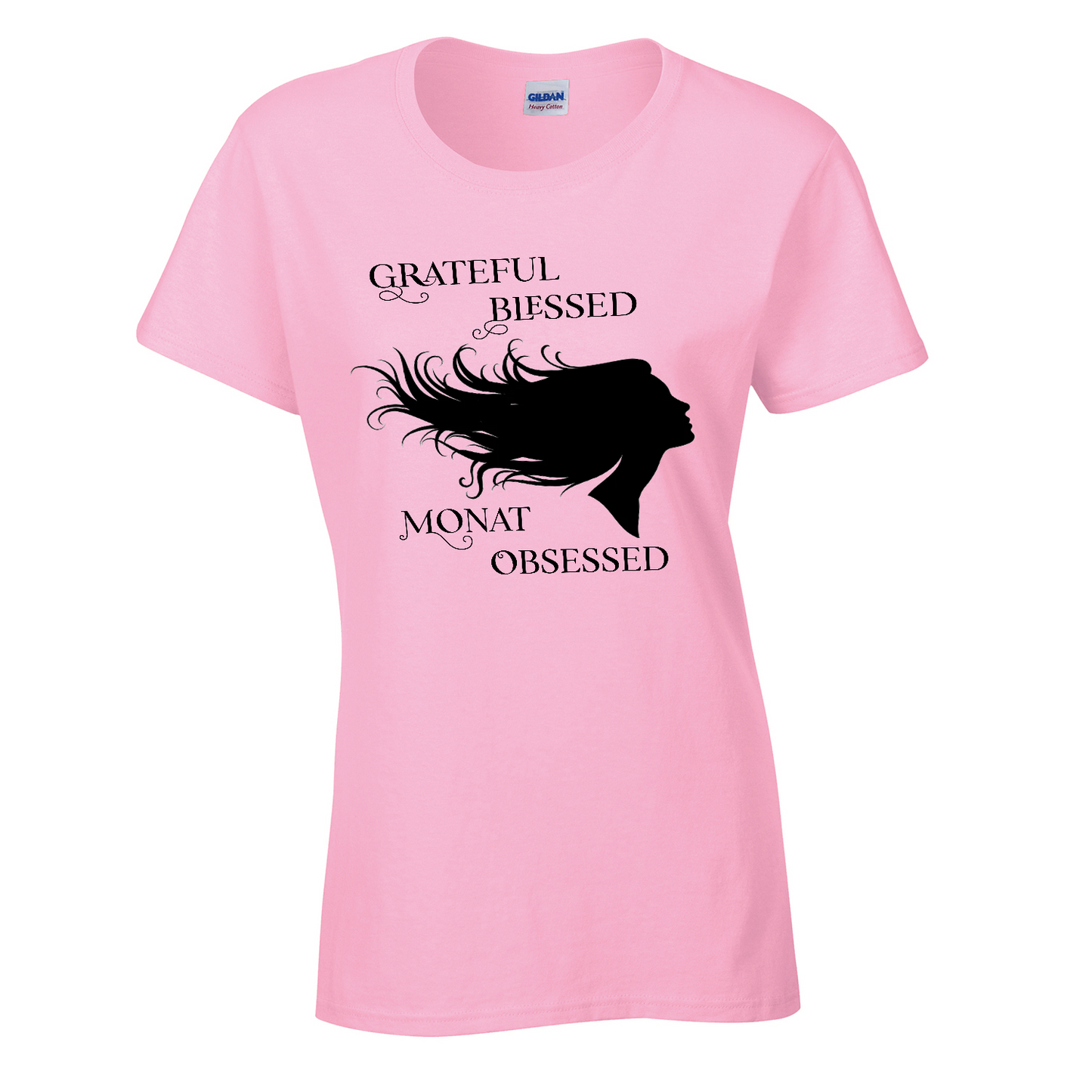 Grateful Blessed Monat Obsessed T-Shirt azalea pink