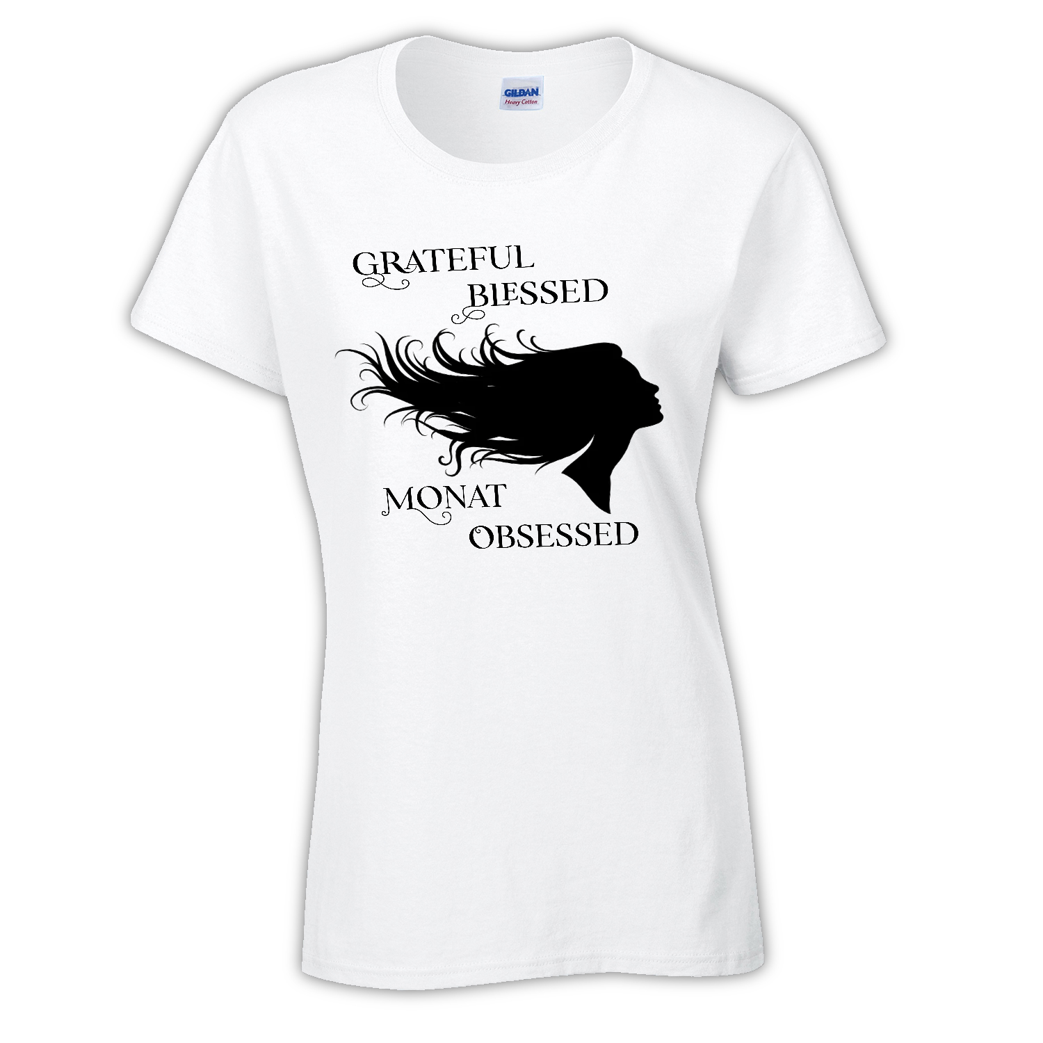 Grateful Blessed Monat Obsessed T-Shirt white