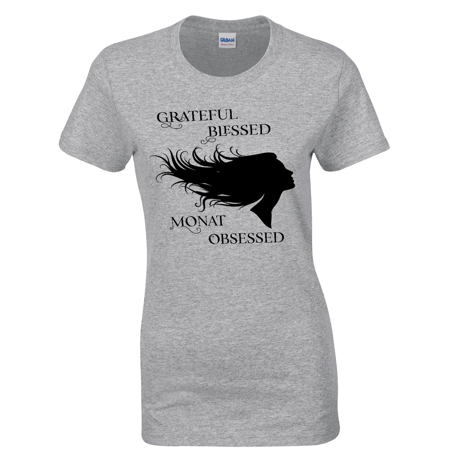 Grateful Blessed Monat Obsessed T-Shirt sports gray