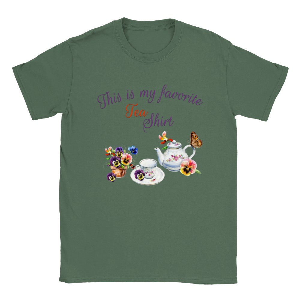 This Is My Favorite Tea Shirt Crewneck T-shirt | Tea Lovers Shirt | Beautiful Woman's T-Shirt | Mother's Day Gift T-Shirt