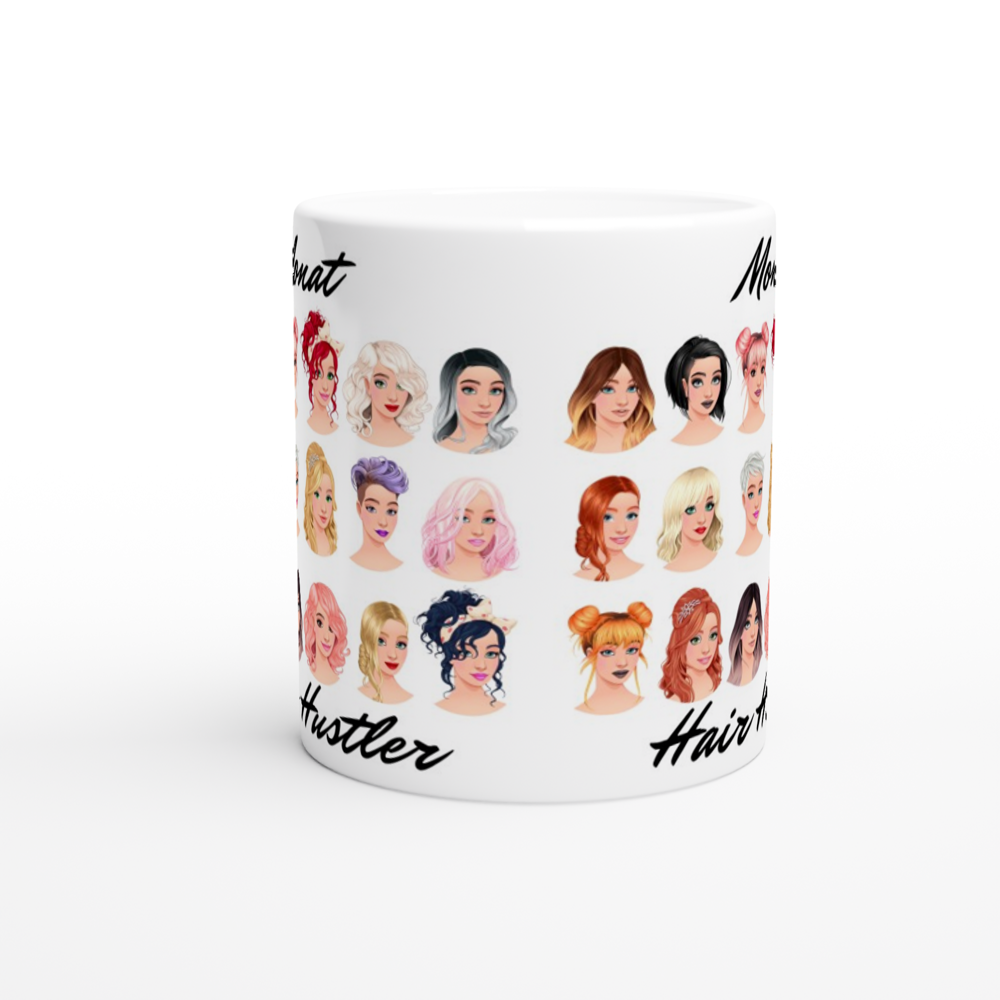 Monat Hair Hustler 11oz Ceramic Coffee Mug | Monat Coffee Cup | Monat Gear