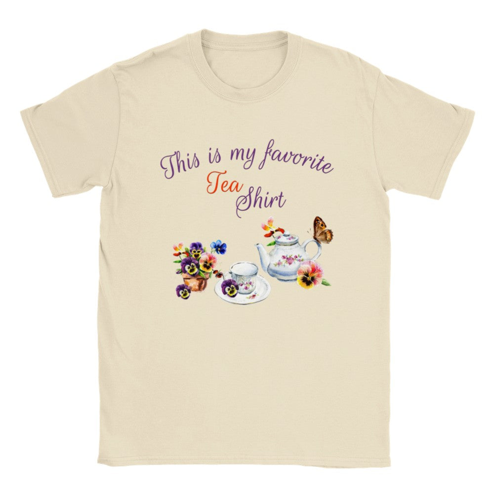 This Is My Favorite Tea Shirt Crewneck T-shirt | Tea Lovers Shirt | Beautiful Woman's T-Shirt | Mother's Day Gift T-Shirt