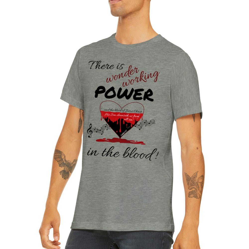 There Is Power In The Blood His Or Hers T-shirt | Christian Faith T-shirt | KJV Scripture Shirt | Bible Verse Shirt