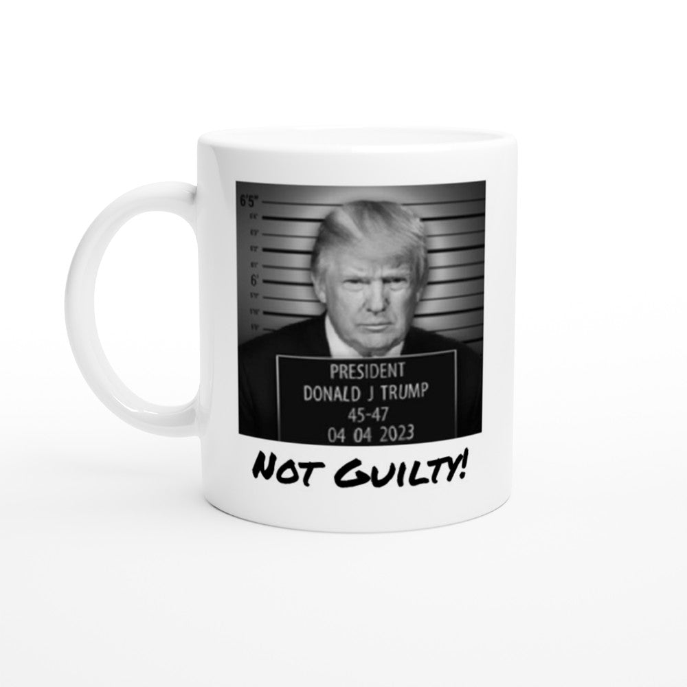 Trump Mugshot Not Guilty Coffee Mug | Trump Indictment Commemorative Mug