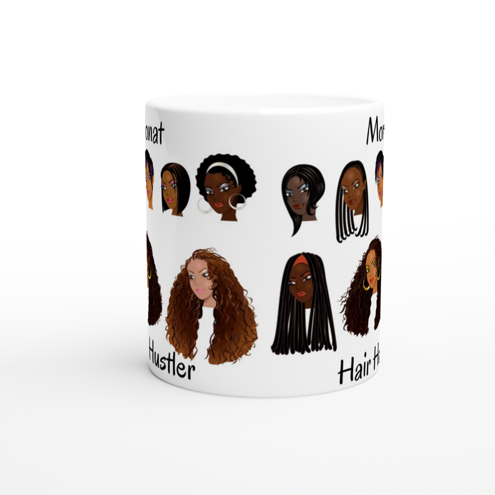 Monat Hair Hustler 11oz Ceramic Coffee Mug | Monat Gear | Monat Coffee Cup